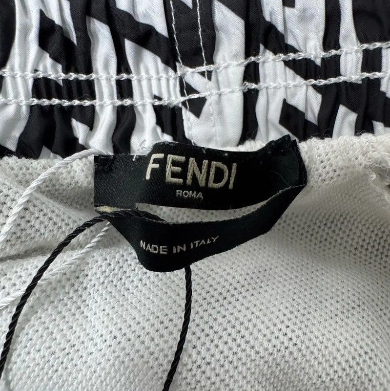 Fendi Fendi Women's Black Printed Shorts 0089 Size 23" - 3 Thumbnail