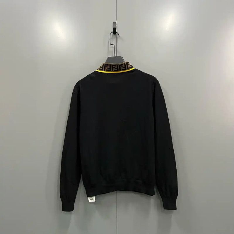 Fendi Fendi Black Wool FLOGO Knit Sweater 0089 Size ONE SIZE - 3 Thumbnail