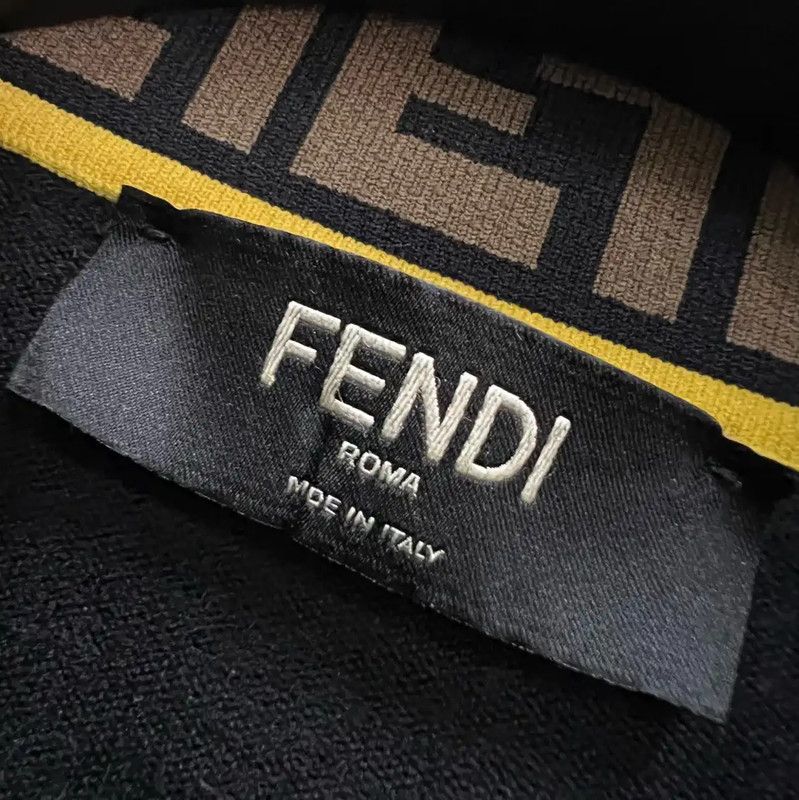 Fendi Fendi Black Wool FLOGO Knit Sweater 0089 Size ONE SIZE - 2 Thumbnail