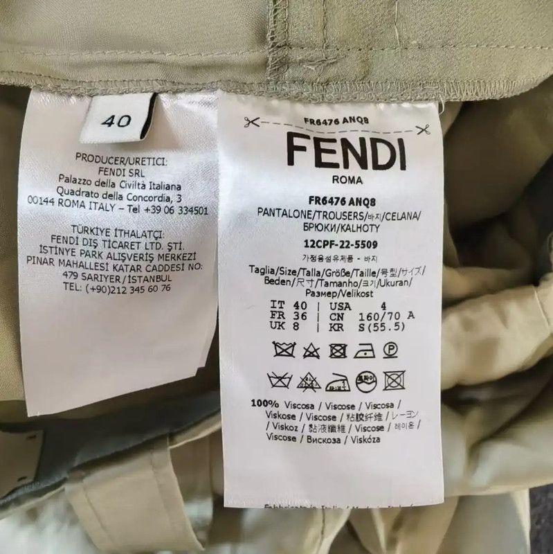 Fendi Fendi Green Women's Casual Pants 0089 Size 24" / US 00 / IT 34 - 4 Thumbnail