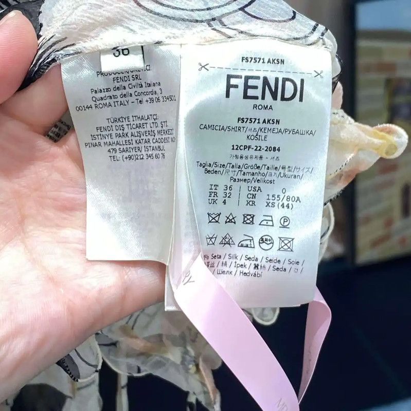Fendi Fendi White Silk Women's Cardigan 0089 Size S / US 4 / IT 40 - 3 Thumbnail