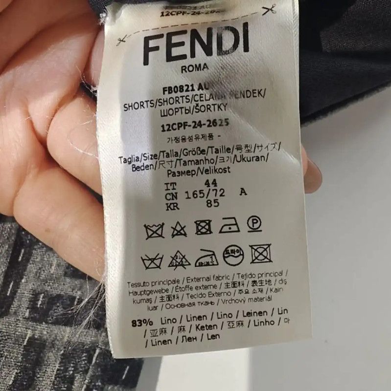Fendi Fendi Gray and Black Casual Pants for Women 0089 Size 23" - 5 Thumbnail