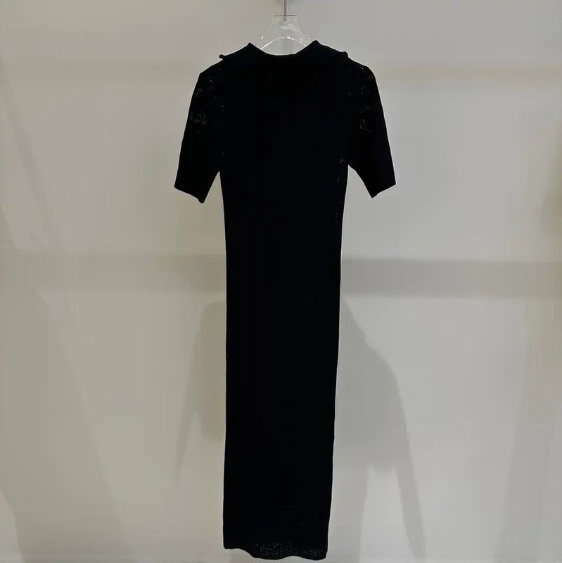 Fendi Fendi Black Short Sleeve Long Dress Size S 0089 Size S / US 4 / IT 40 - 4 Thumbnail