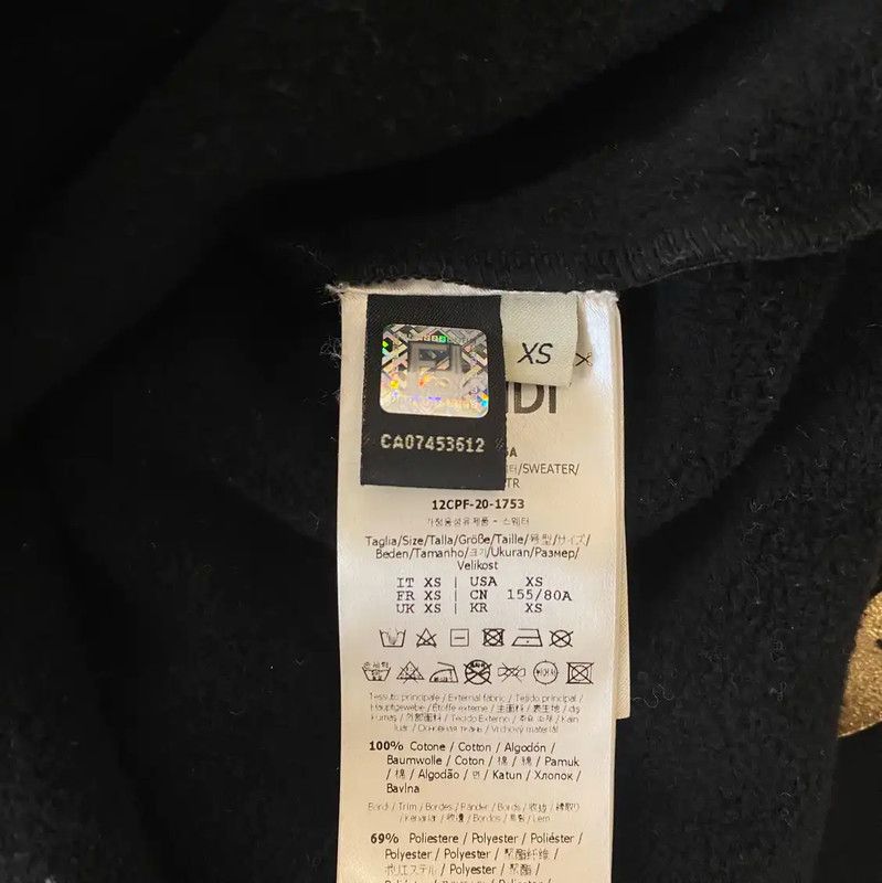Fendi Fendi Black Women’s Sweatshirt 0089 Size XS / US 0-2 / IT 36-38 - 3 Thumbnail