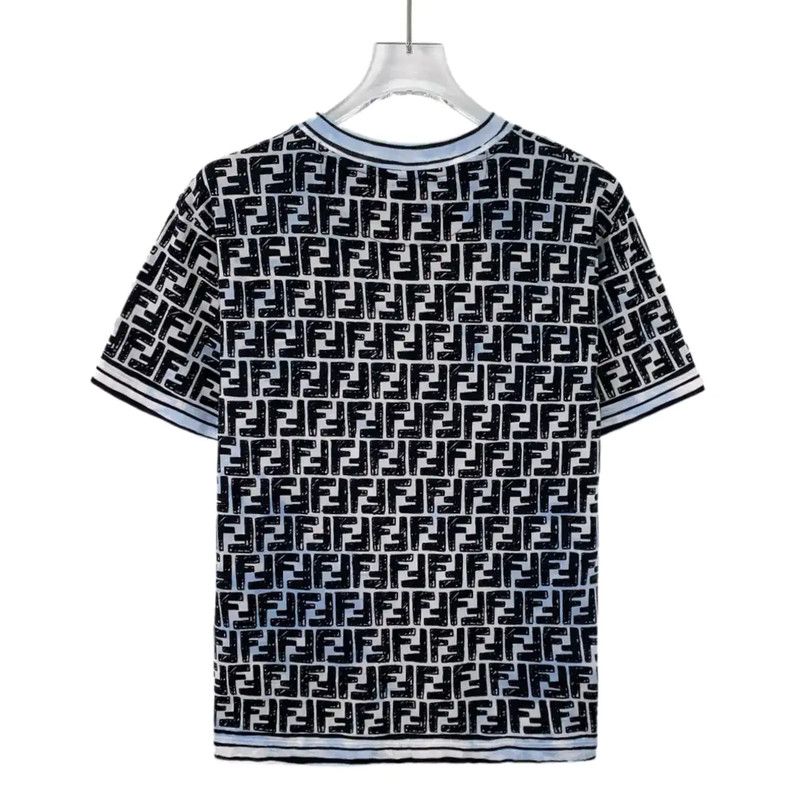 Fendi Fendi Blue Cotton T-Shirt for Women 0089 Size M / US 6-8 / IT 42-44 - 2 Thumbnail