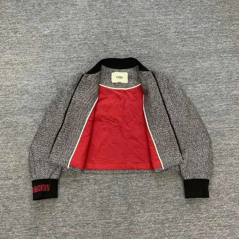 Fendi Fendi Gray Cotton Women's Jacket 0089 Size S / US 4 / IT 40 - 5 Thumbnail