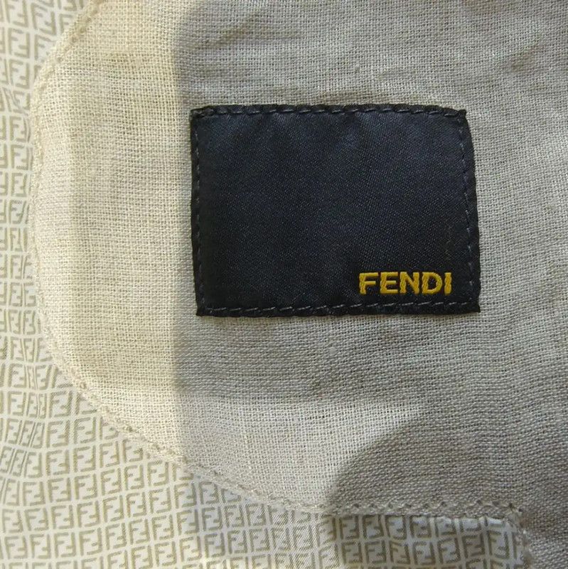 Fendi Fendi Beige XL Polyester Women's Cotton Jacket 0089 Size XL / US 12-14 / IT 48-50 - 4 Thumbnail