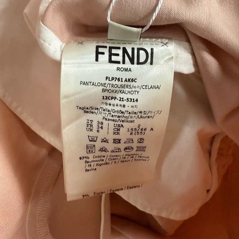 Fendi Fendi Pink Cotton Women’s Shorts 0089 Size 28" / US 6 / IT 42 - 6 Thumbnail