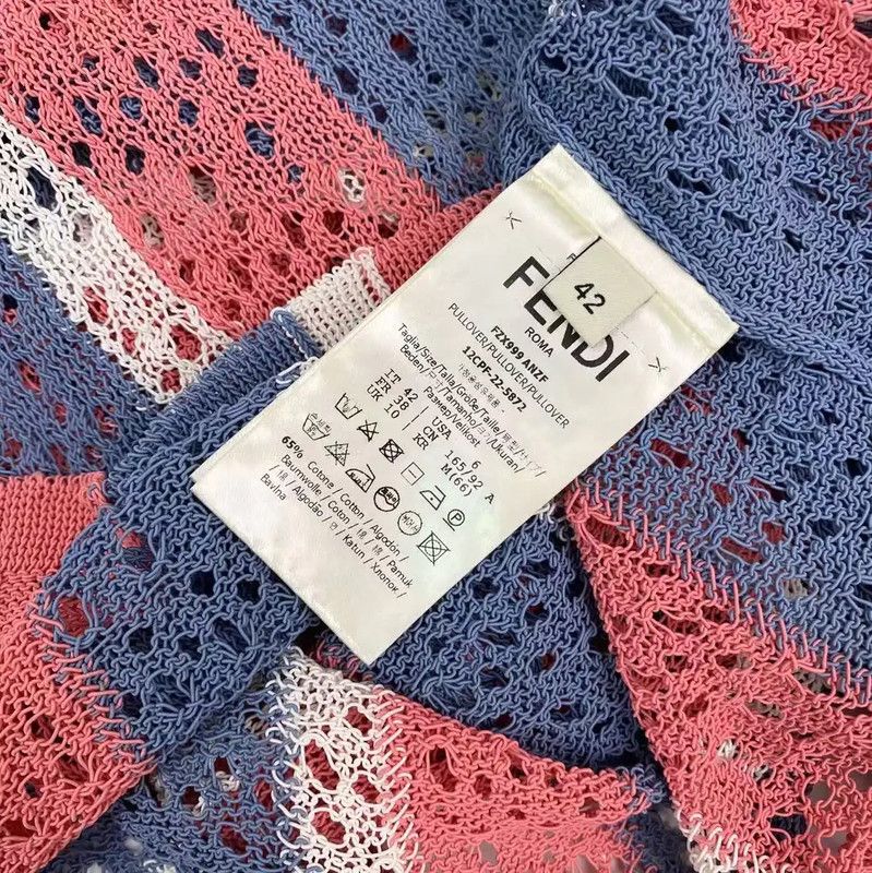 Fendi Fendi Multicolor Cotton T-Shirt for Women 0089 Size XL / US 12-14 / IT 48-50 - 4 Thumbnail