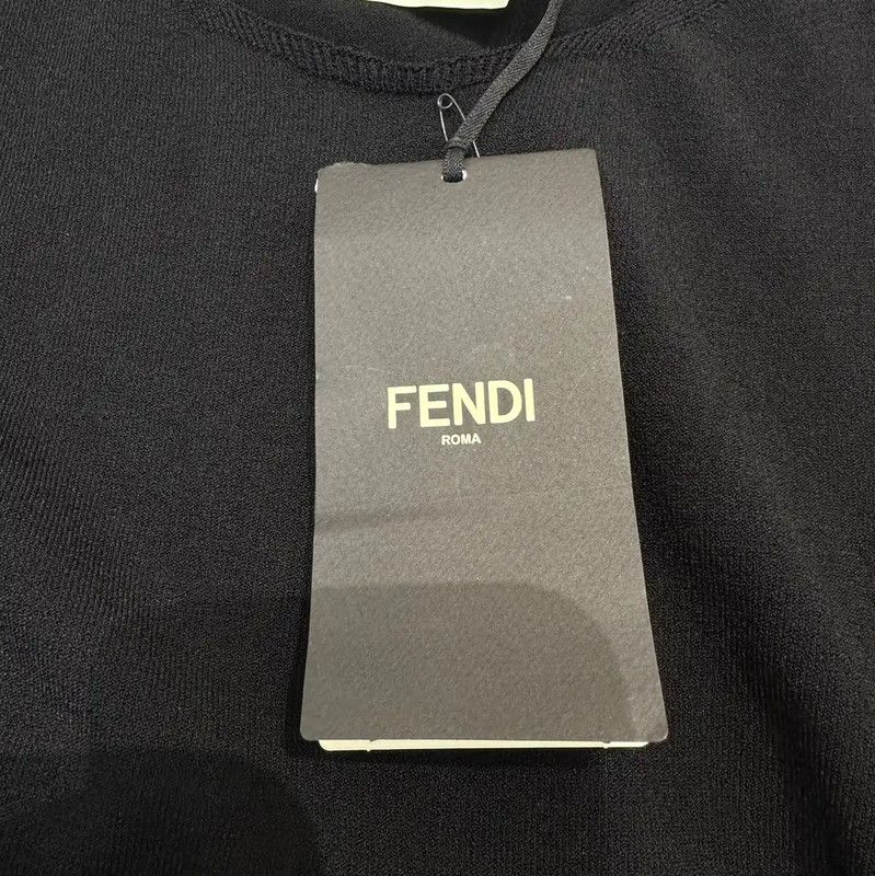 Fendi Fendi Black Short Sleeve Zip Length Dress 0089 Size S / US 4 / IT 40 - 6 Thumbnail