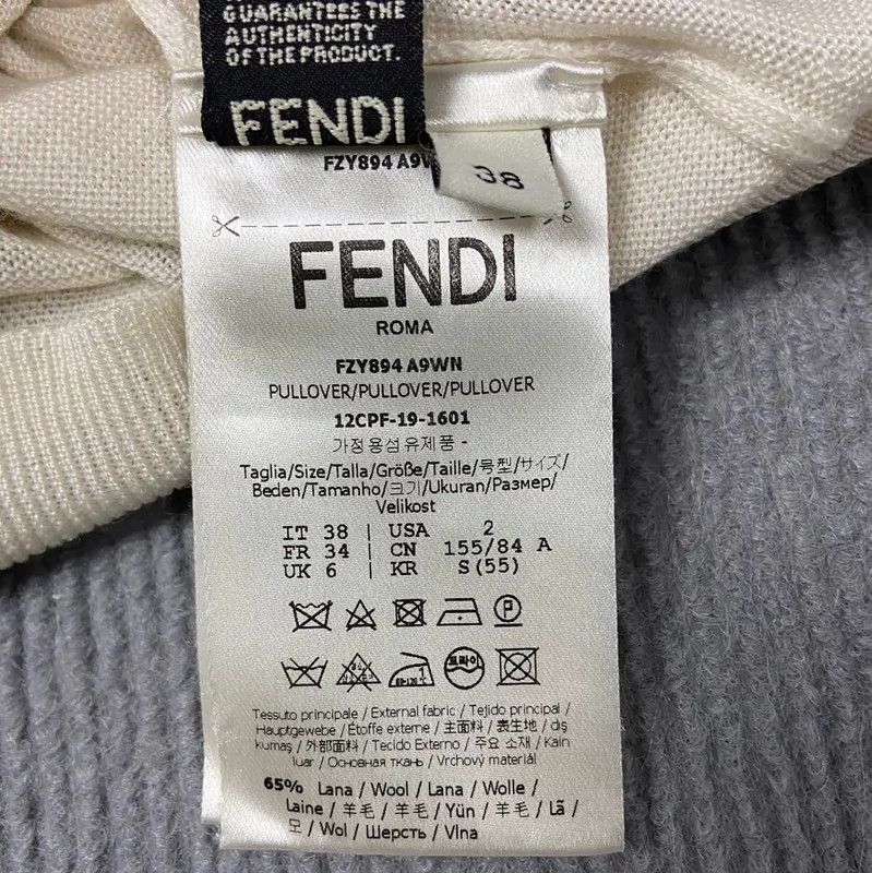 Fendi Fendi Cream Wool Women's Knit Sweater 0089 Size M / US 6-8 / IT 42-44 - 4 Thumbnail