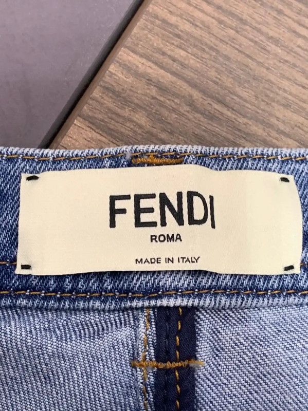 Fendi Fendi Blue Denim Casual Pants for Women 0089 Size 42" / US 20 - 6 Thumbnail
