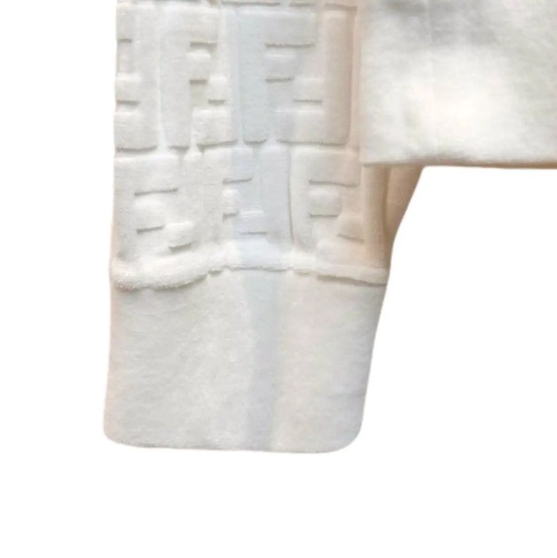 Fendi Fendi Cream Cotton Blend Women's Sweatshirt 0089 Size XL / US 12-14 / IT 48-50 - 5 Thumbnail