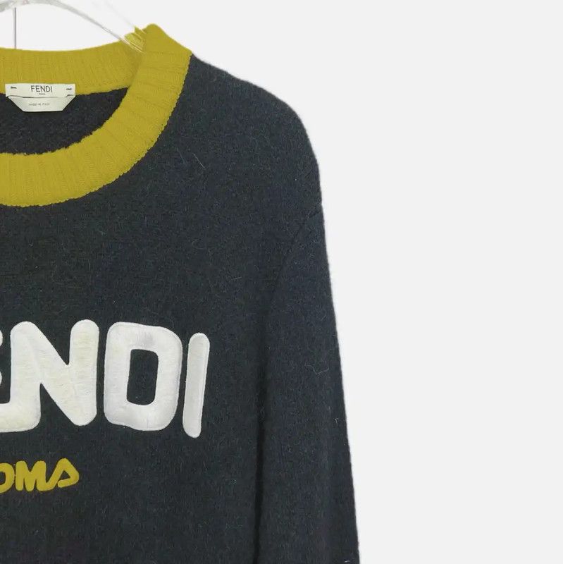 Fendi FENDI Black Cotton Long Sleeve Sweatshirt 0089 Size L / US 10 / IT 46 - 3 Thumbnail