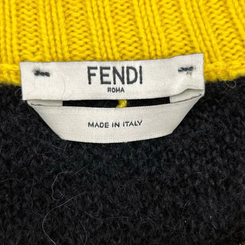 Fendi FENDI Black Cotton Long Sleeve Sweatshirt 0089 Size L / US 10 / IT 46 - 5 Thumbnail