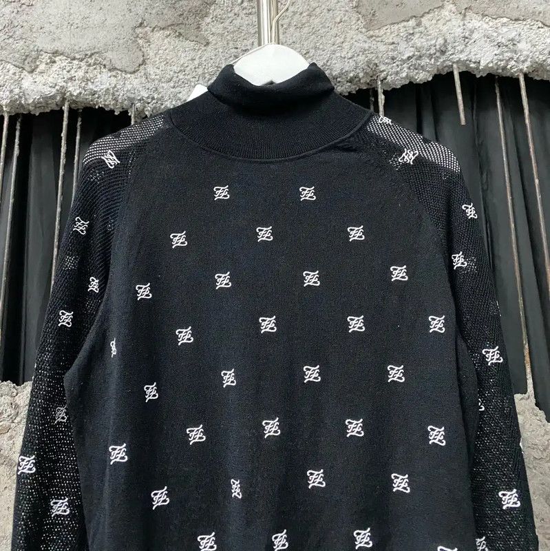 Fendi Fendi Black Women's Knit Turtleneck Sweater 0089 Size ONE SIZE - 2 Thumbnail