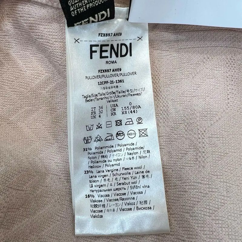 Fendi Fendi Brown Knit Long Sleeve Sweater 0089 Size XS / US 0-2 / IT 36-38 - 6 Thumbnail