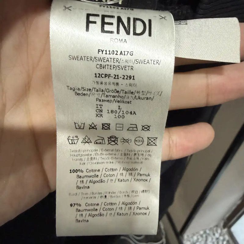 Fendi Fendi Women's Color Block Hoodie Sweatshirt 0089 Size L / US 10 / IT 46 - 4 Thumbnail
