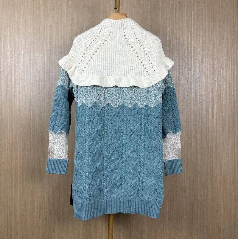 Fendi Fendi Color Block Wool Sweater for Women 0089 Size M / US 6-8 / IT 42-44 - 2 Thumbnail