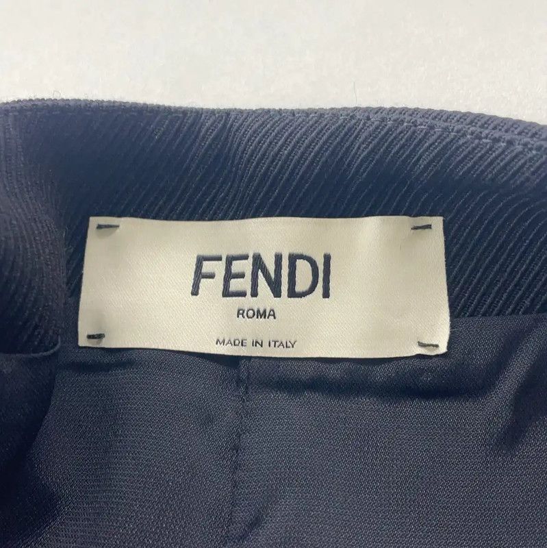 Fendi Fendi Black Recycled Fiber Women’s Skirt 0089 Size 22" - 3 Thumbnail