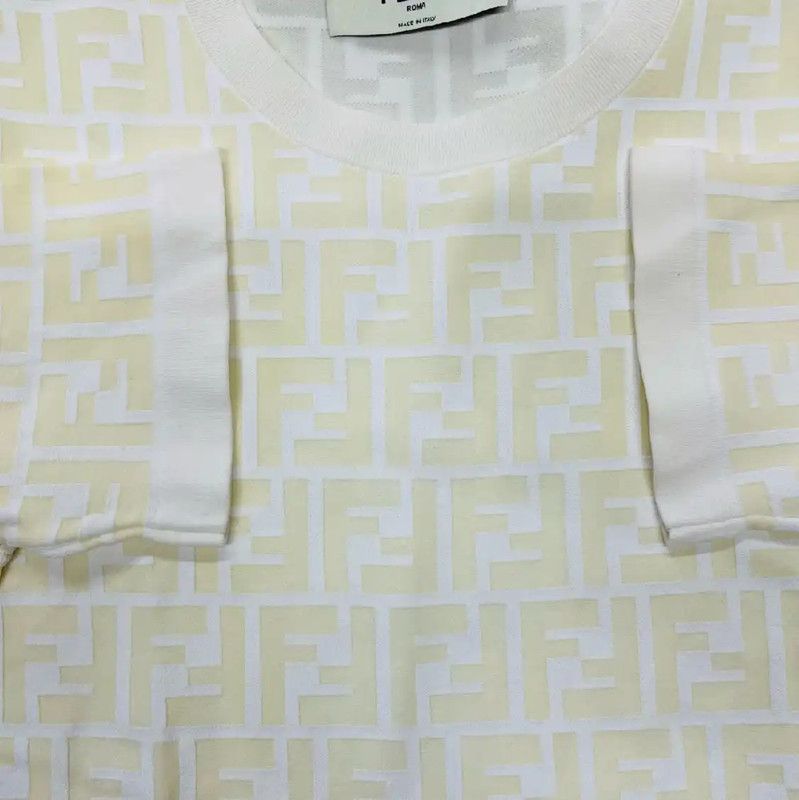 Fendi Fendi Yellow Nylon Women's T-Shirt 0089 Size L / US 10 / IT 46 - 3 Thumbnail