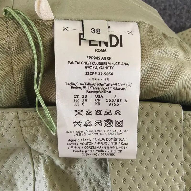 Fendi Fendi Green Women's Shorts, Size S 0089 Size 23" - 4 Thumbnail