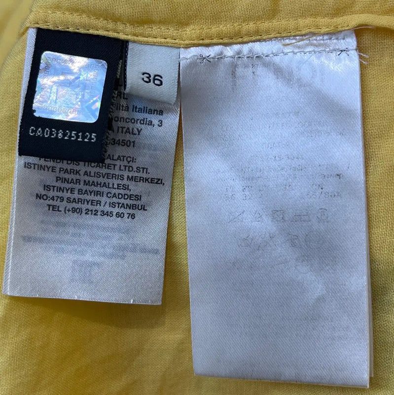 Fendi Fendi Yellow Cotton Blended Dress for Women 0089 Size M / US 6-8 / IT 42-44 - 6 Thumbnail
