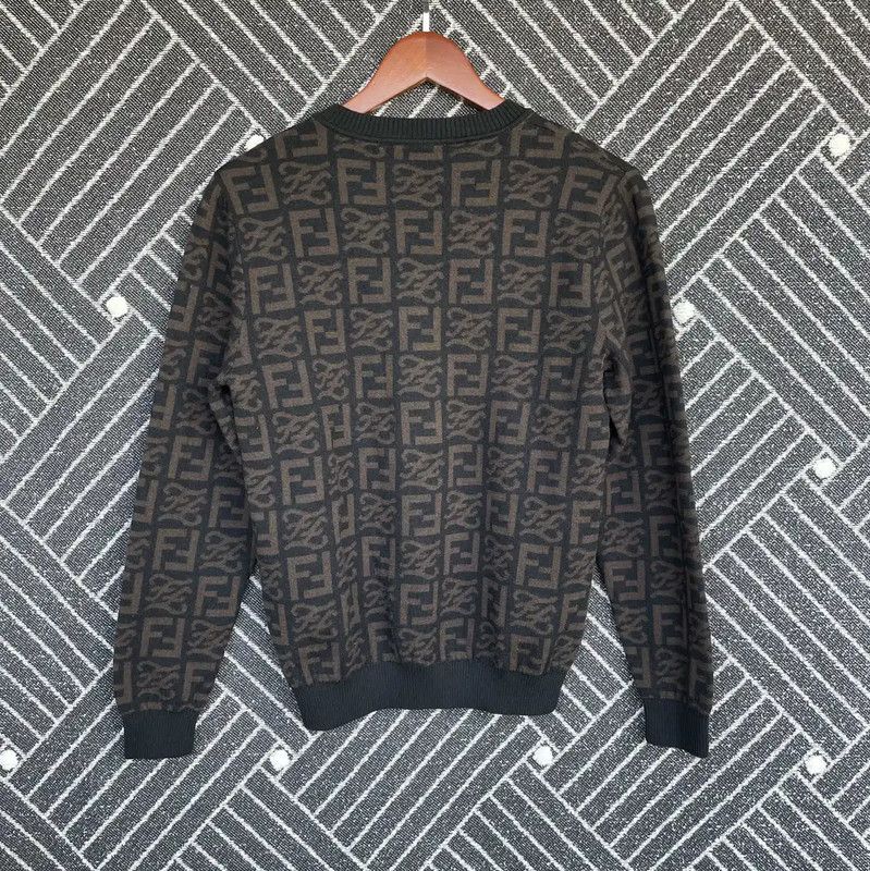 Fendi Fendi Women's Knit Sweater in Light Brown 0089 Size M / US 6-8 / IT 42-44 - 2 Thumbnail