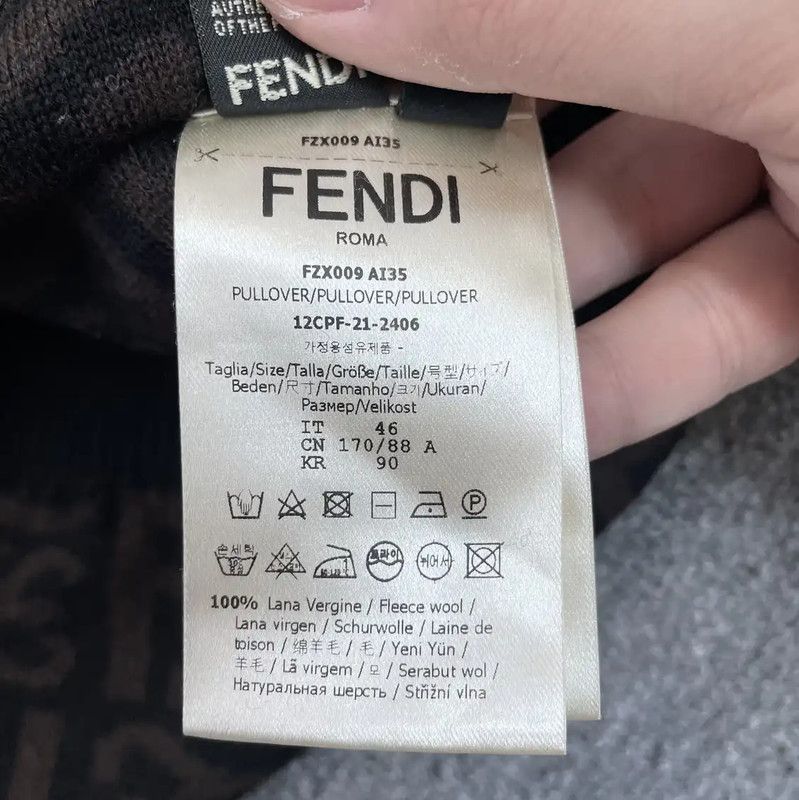 Fendi Fendi Women's Knit Sweater in Light Brown 0089 Size M / US 6-8 / IT 42-44 - 5 Thumbnail