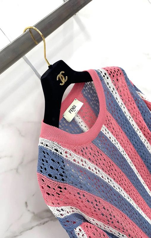 Fendi Fendi Colorful Cotton Blend Short Sleeve T-Shirt 0089 Size L / US 10 / IT 46 - 8 Thumbnail