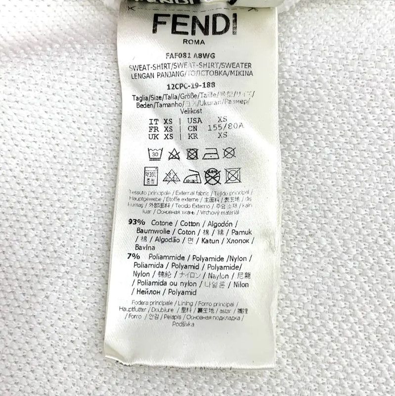Fendi Fendi White Cotton Women's Jacket for XS Size 0089 Size XS / US 0-2 / IT 36-38 - 3 Thumbnail
