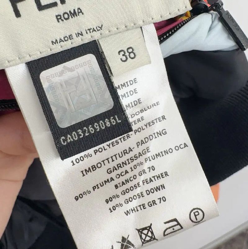 Fendi Fendi Colorful Women's Down Jacket Size S 0089 Size S / US 4 / IT 40 - 4 Thumbnail
