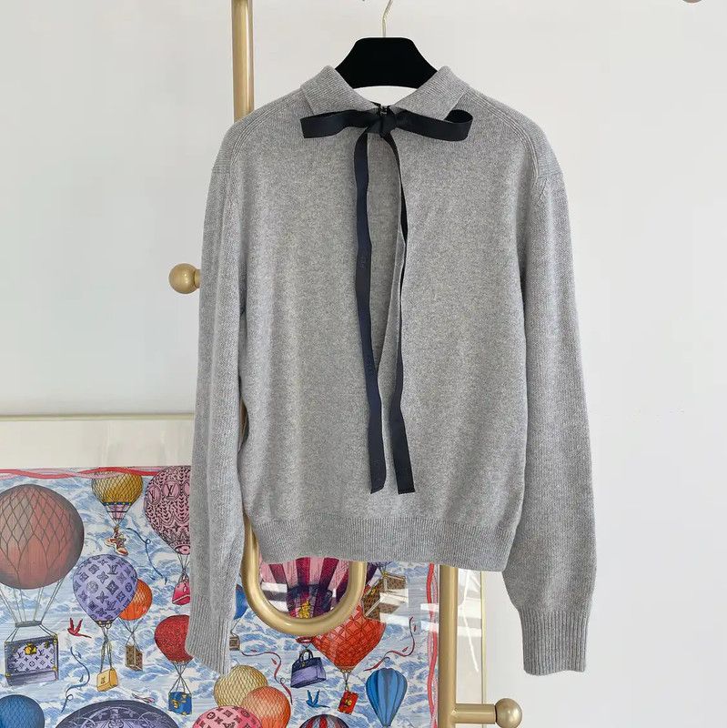 Fendi Fendi Grey Wool Knitted Long Sleeve Sweater 0089 Size S / US 4 / IT 40 - 2 Thumbnail