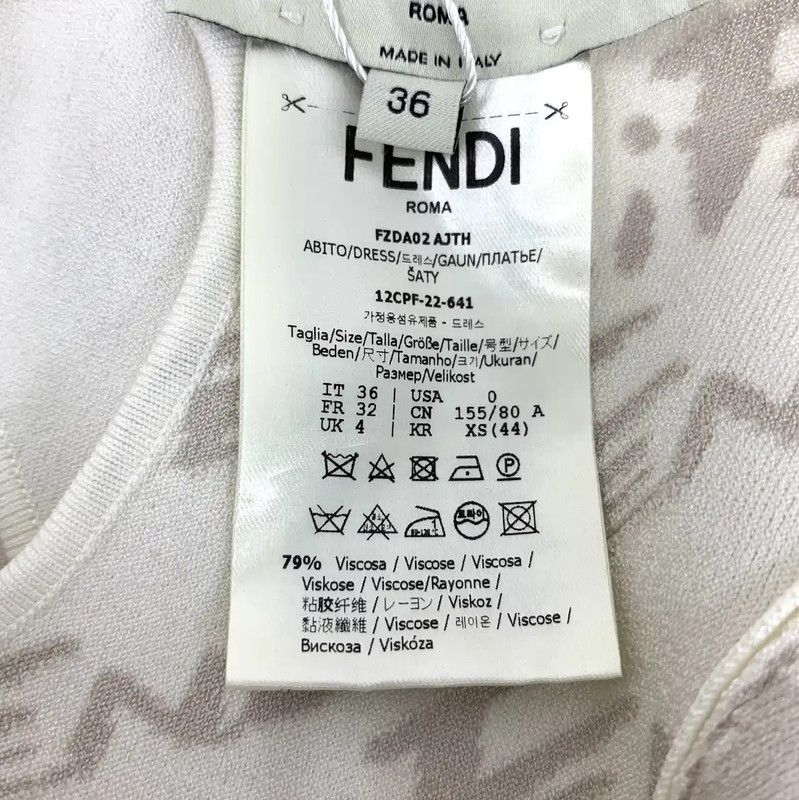Fendi Fendi Cream White Women's Dress Size XS 0089 Size XS / US 0-2 / IT 36-38 - 7 Thumbnail