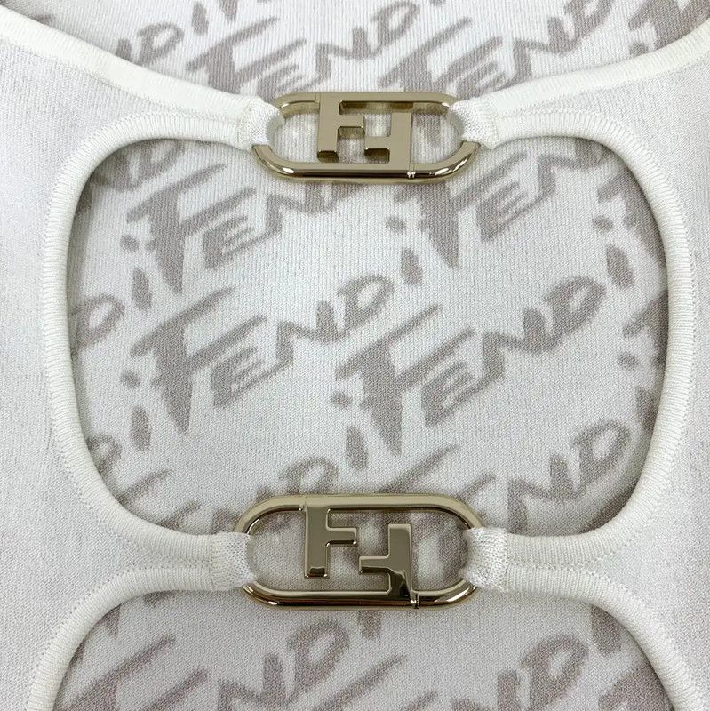Fendi Fendi Cream White Women's Dress Size XS 0089 Size XS / US 0-2 / IT 36-38 - 5 Thumbnail