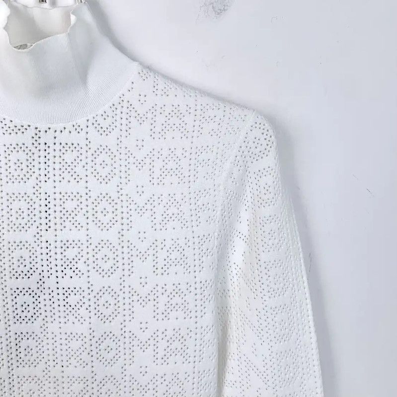 Fendi FENDI White Women's Knitted Sweater Medium 0089 Size M / US 6-8 / IT 42-44 - 3 Thumbnail