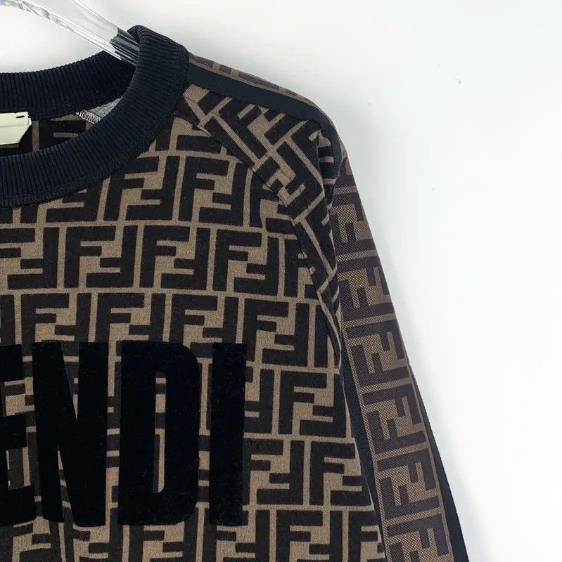 Fendi Fendi Brown Cotton Women’s Sweatshirt 0089 Size S / US 4 / IT 40 - 3 Thumbnail