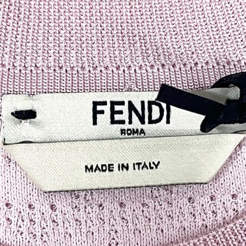 Fendi Fendi Pink Short Sleeve T-Shirt for Women 0089 Size XS / US 0-2 / IT 36-38 - 3 Thumbnail