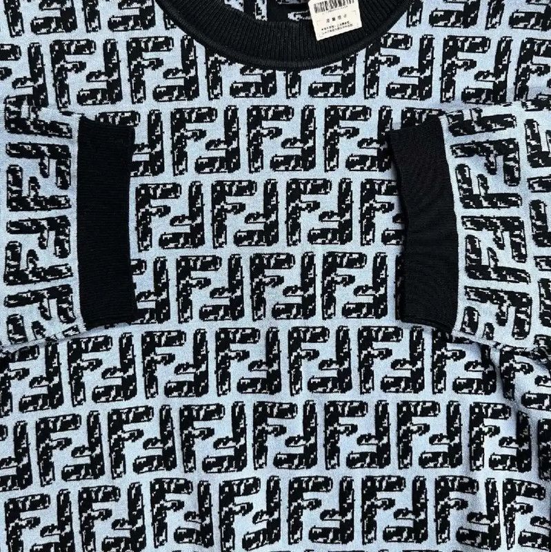Fendi Fendi Blue Cotton Women's T-shirt 0089 Size M / US 6-8 / IT 42-44 - 5 Thumbnail
