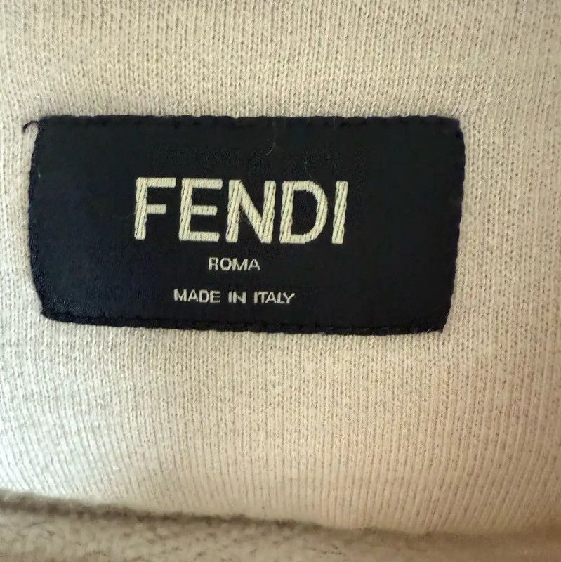 Fendi Fendi White Cotton Women's Hoodie 0089 Size ONE SIZE - 5 Thumbnail