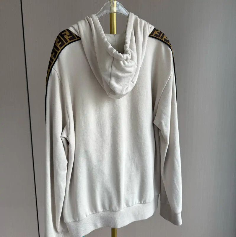 Fendi Fendi White Cotton Women's Hoodie 0089 Size ONE SIZE - 2 Thumbnail