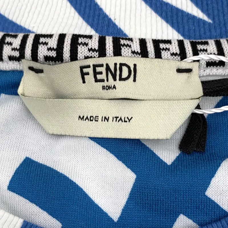 Fendi Fendi Blue Cotton T-Shirt for Women 0089 Size M / US 6-8 / IT 42-44 - 5 Thumbnail