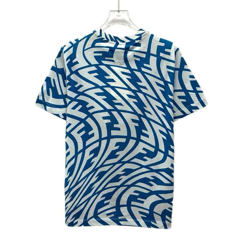 Fendi Fendi Blue Cotton T-Shirt for Women 0089 Size M / US 6-8 / IT 42-44 - 2 Thumbnail