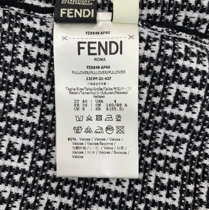 Fendi Fendi Color Block Knit Sweater for Women 0089 Size M / US 6-8 / IT 42-44 - 4 Thumbnail