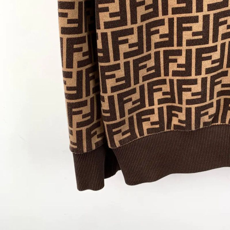 Fendi Fendi Brown Cotton Women's Hoodie 0089 Size M / US 6-8 / IT 42-44 - 4 Thumbnail
