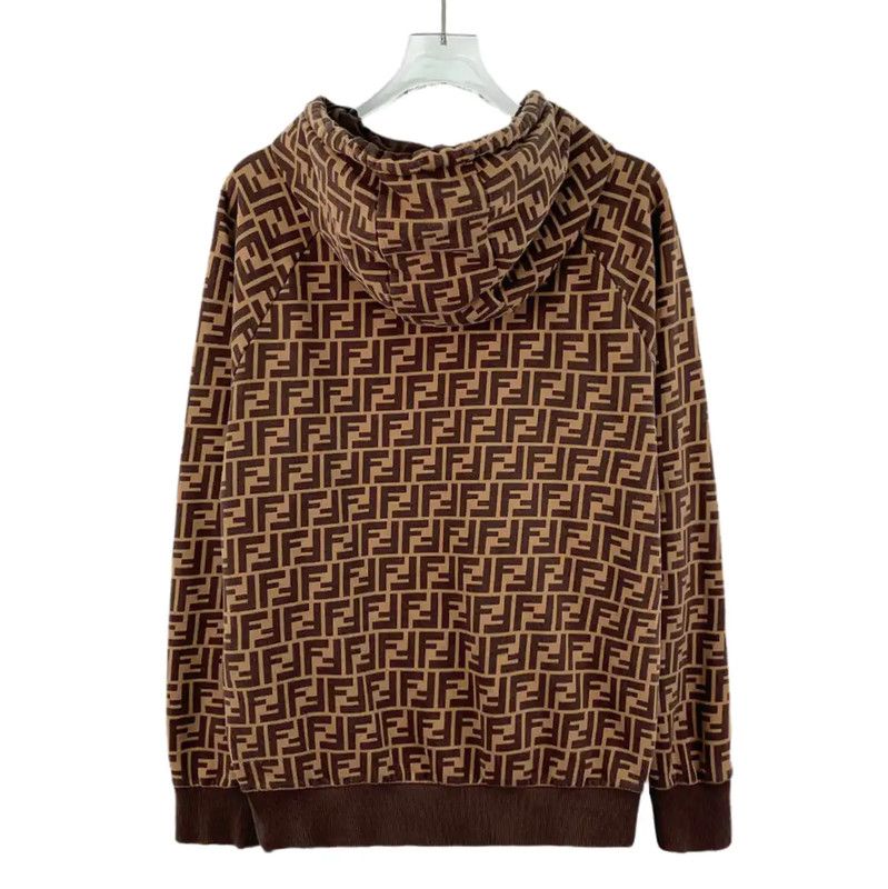 Fendi Fendi Brown Cotton Women's Hoodie 0089 Size M / US 6-8 / IT 42-44 - 2 Thumbnail