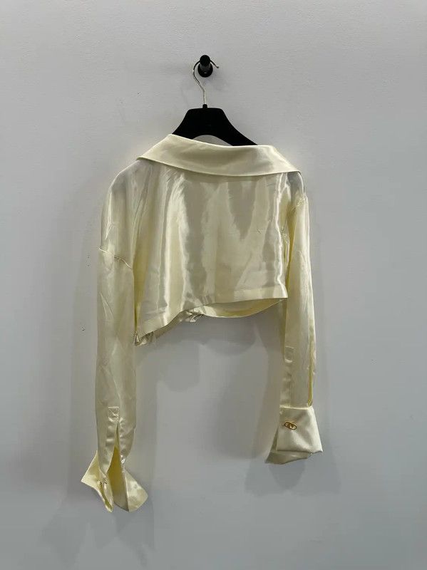 Fendi Fendi Cream Silk Women's Shirt 0089 Size L / US 10 / IT 46 - 2 Thumbnail