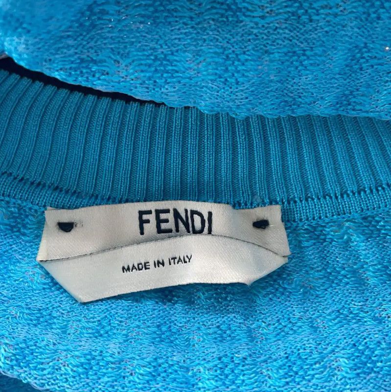Fendi Fendi Blue Knitted Women’s Sweater 0089 Size S / US 4 / IT 40 - 3 Thumbnail
