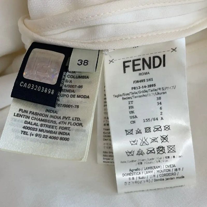 Fendi Fendi White Cotton Women's Cardigan M Size 0089 Size M / US 6-8 / IT 42-44 - 4 Thumbnail