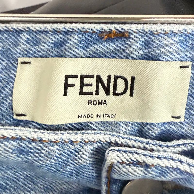 Fendi Fendi Blue Cotton Casual Women's Pants 0089 Size 27" / US 4 / IT 40 - 5 Thumbnail